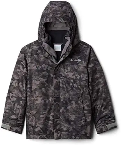 Columbias Boys Bugaboo II Fleece Interchange Jacket camo green colour