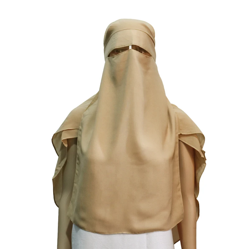 Traditional Arabic chiffon niqab khimar hijab instant ready to wear chiffon niqab face cover hijab