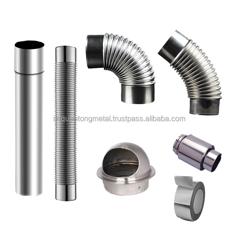 Stainless steel flame retardant pipe exhaust pipe to hotel restaurant kitchen exhaust pipe