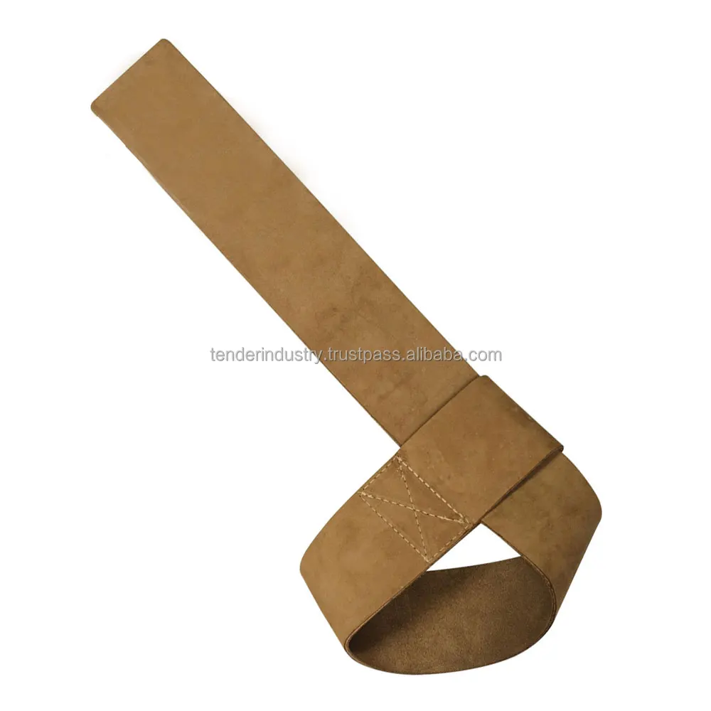Cowhide Leather Weightlifting Straps gym Straps for Powerlifting Wrist Straps