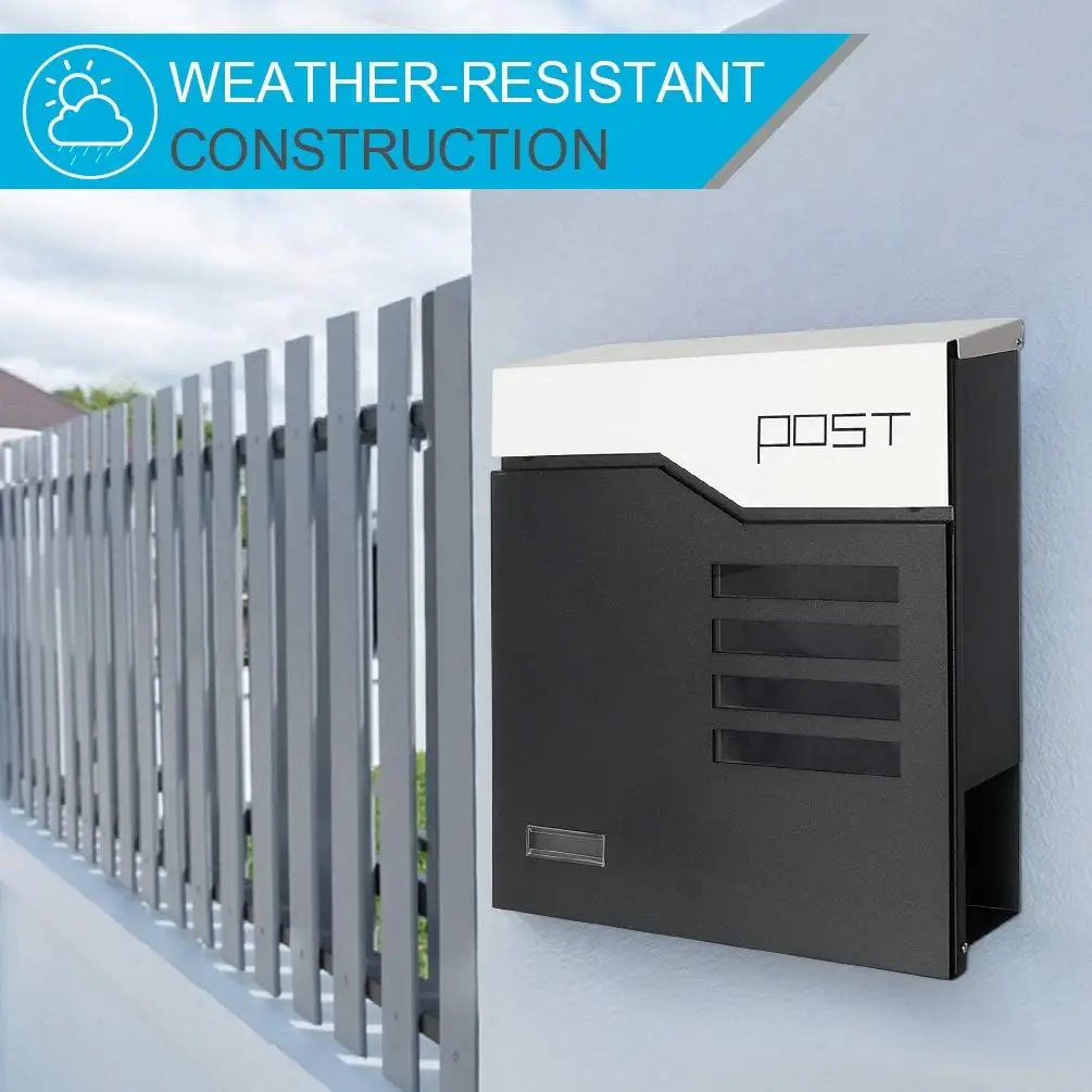 High Quality Wall-Mounted Mailbox Galvanized Stainless Steel Smart Apartment Decoration American Style OEM ODM Customized