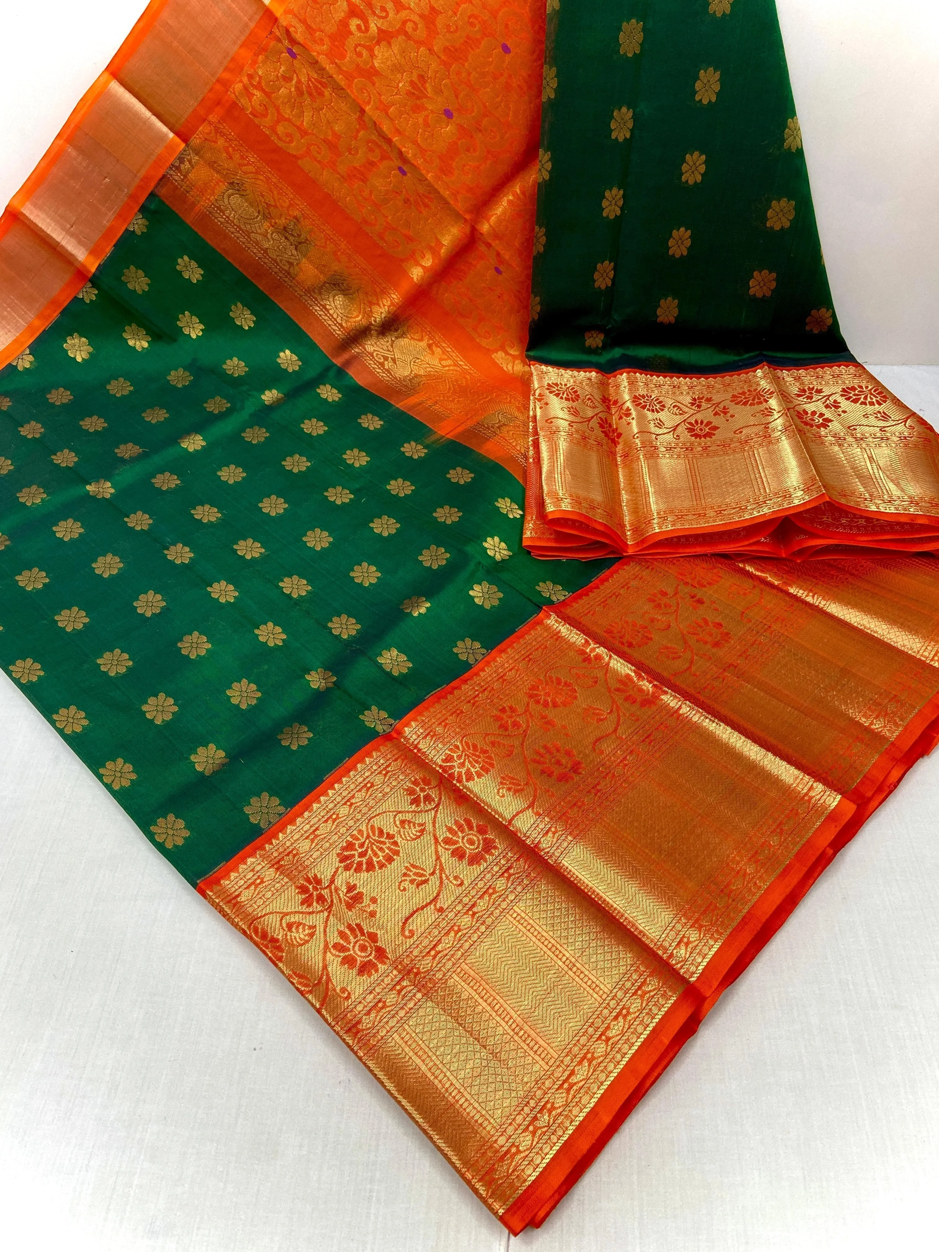 Handmade Handwoven Pure Silk Saree with Meena Work Booti Export Quality for Wedding Casual Wear for Indian Pakistani Clothing