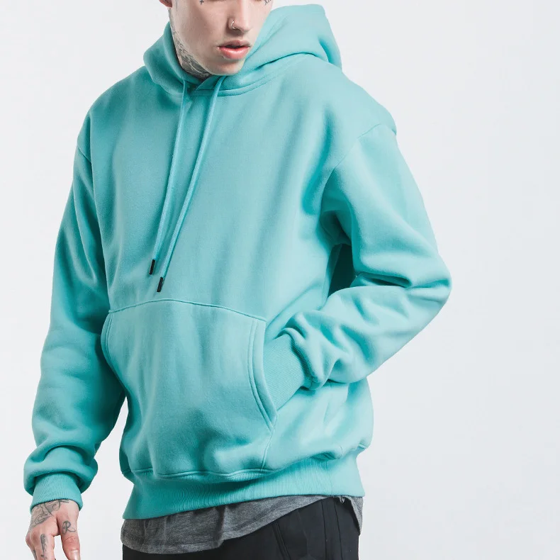 Hot Sale Men Long Sleeve Gym Workout Hoodie / 100% Custom Cotton Screen Printing men hoodies