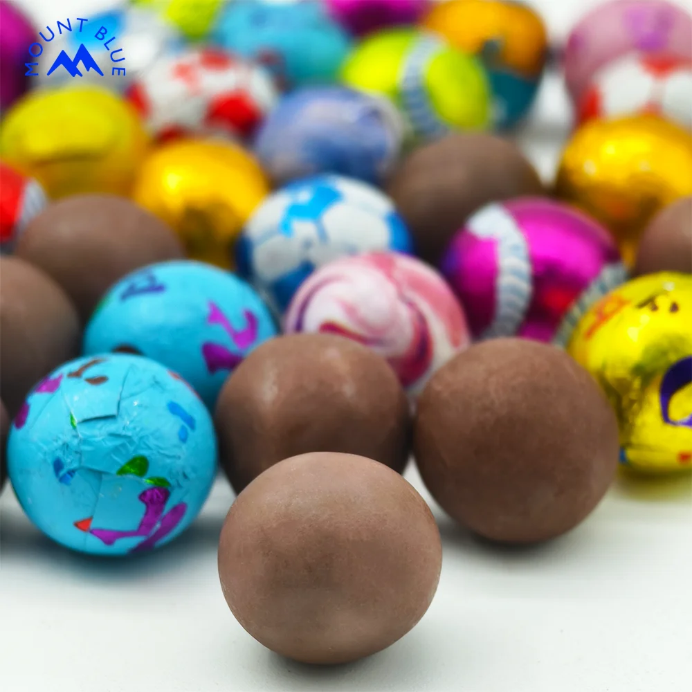 Wholesale price Custom Flavored Chocolate Ball Solid Chocolate Egg Cocoa Candy Egg Shape Chocolate