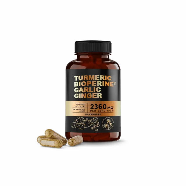 Curcumin Supplement | 95% Curcuminoid | Natural Turmeric With Bioperine, Ginger & Garlic | Superfood Pure | Non - GMO, Vegan