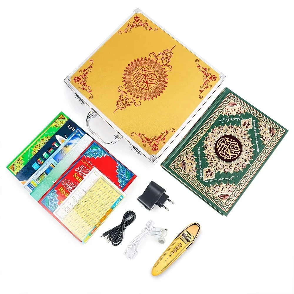 Hot Sale  Factory direct golden M10L-1 Digital  Smart Al Quran Pen for Learning and Reading Quran Best Islamic Quran Box Gift