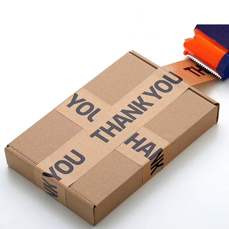 BYSLI Custom Packaging Logo Tape Recyclable Writable Packing Shipping Tape Eco-Friendly Biodegradable Kraft Paper tape