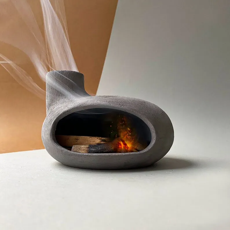 Whosale Palo Santo Burner Cone Incense Holder Handmade Modern Ceramic Chimney Incense Burner