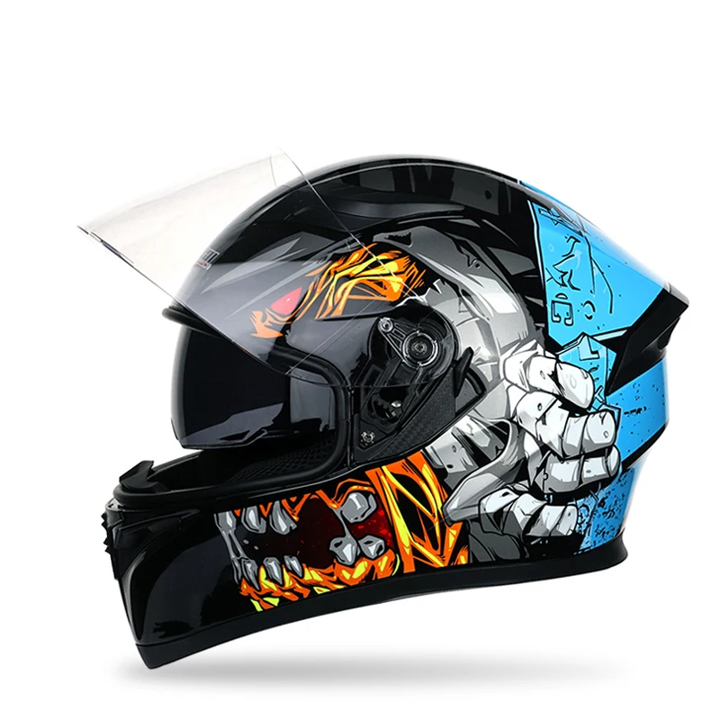 Wholesales Motorcycle Full Face Helmet Motorcycle Helmets Approved Chinese OEM Pcs Color