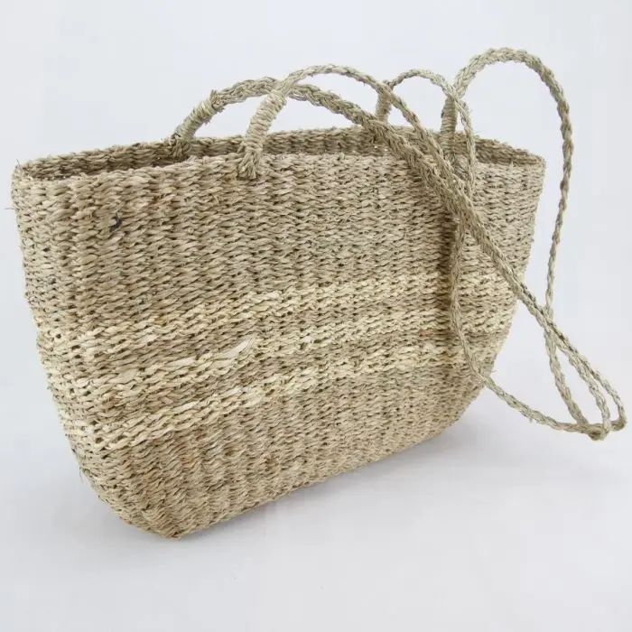 Biodegradable straw pouch bag beach bags wholesale seagrass women handbags for lady competitive price
