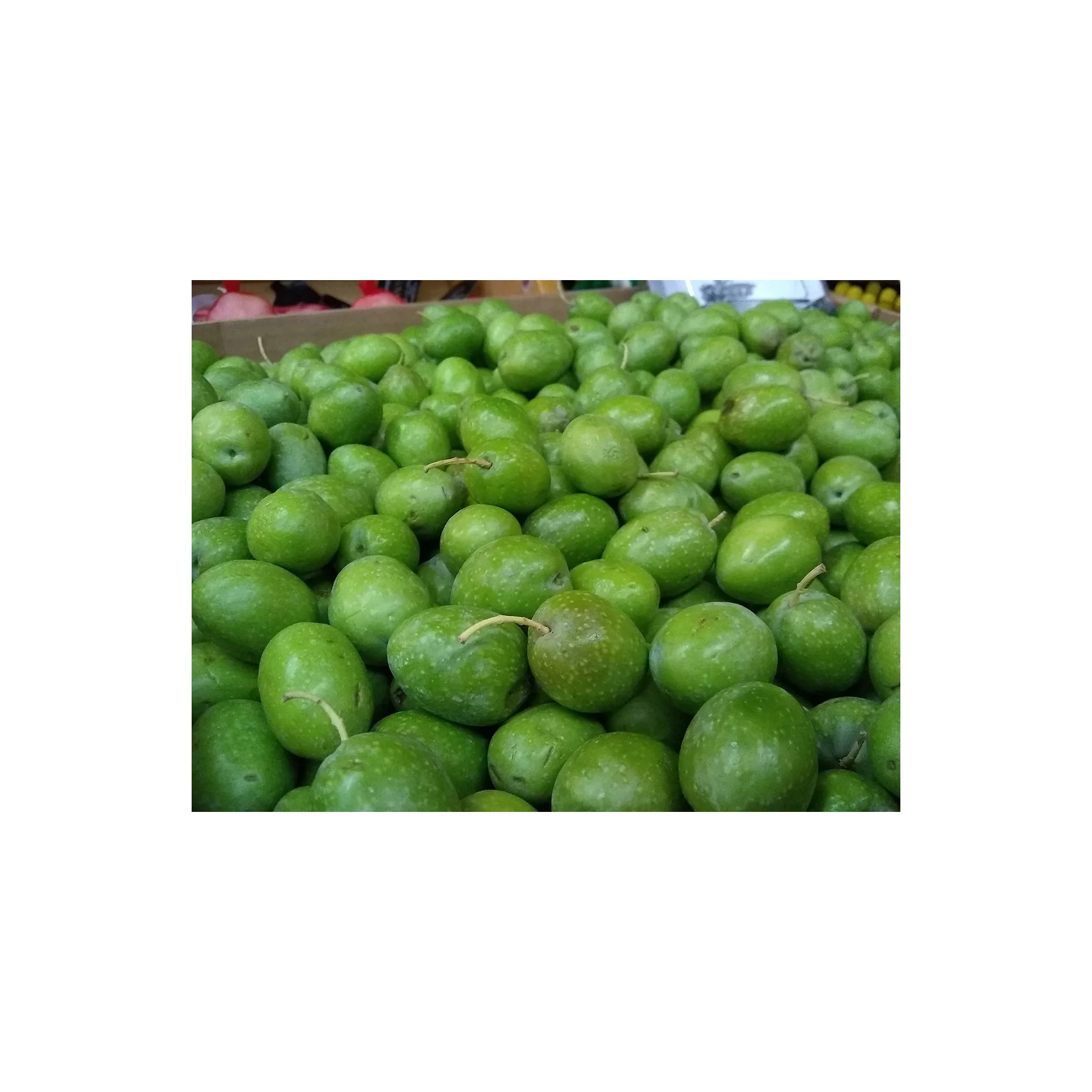 Fresh Green Olives. 100% Olives Stuffed with Almonds 370 ml Glass Jar