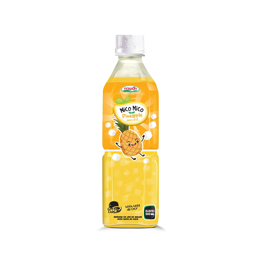 Free Sample 500ml Nico Nico Mixed Fruit Juice with Coconut Jelly - Nata De Coco Drink Wholesale Supplier HALAL Soft Drink