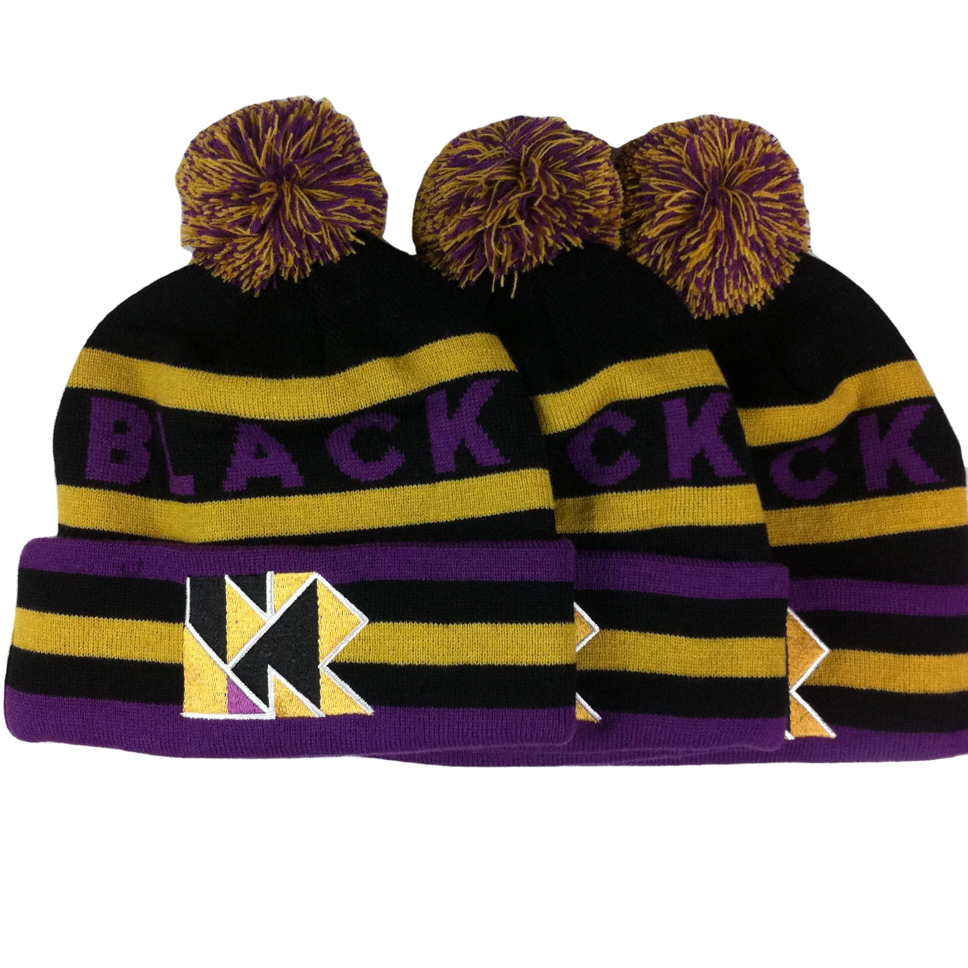 High Quality Super Warm Premium Cashmere Wool Blend Custom Jacquard Knit Beanie Hat Winter Cap for Men