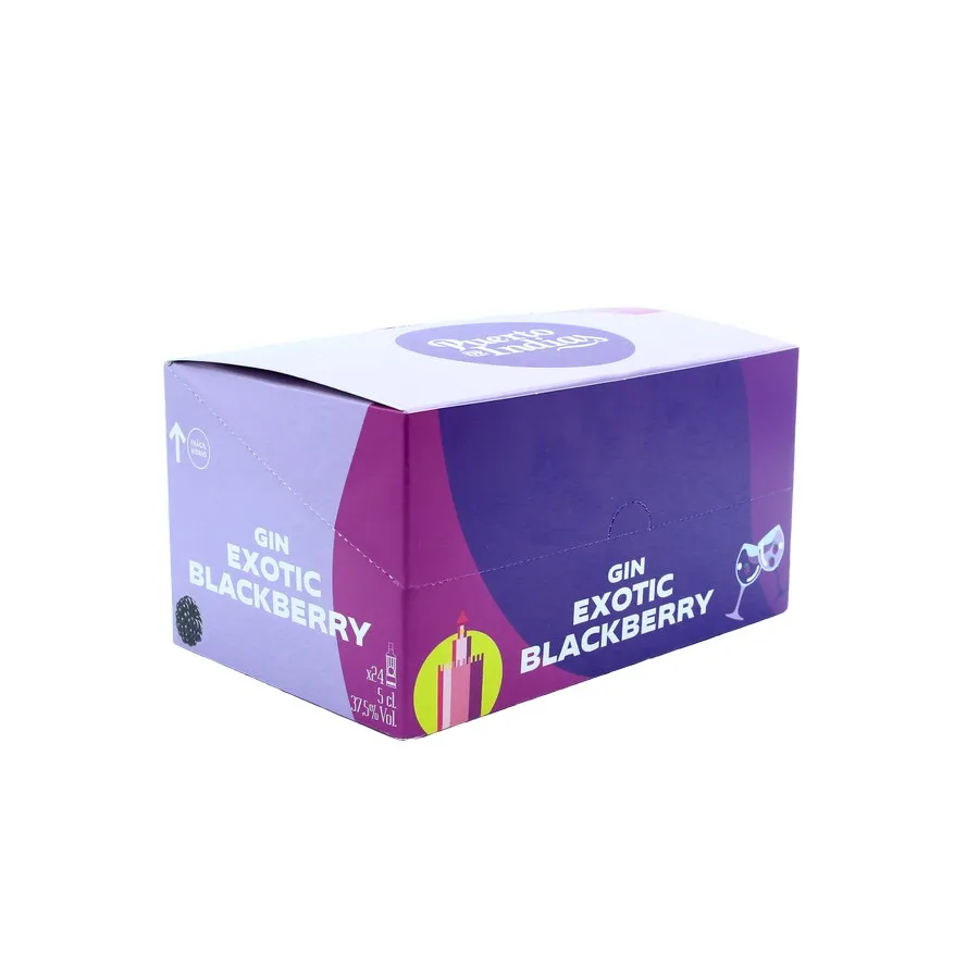 Gin Puerto de Indias Blackberry Premium gin Alcoholic Beverage Plastic Bottle Liquor 5cl 37,5%