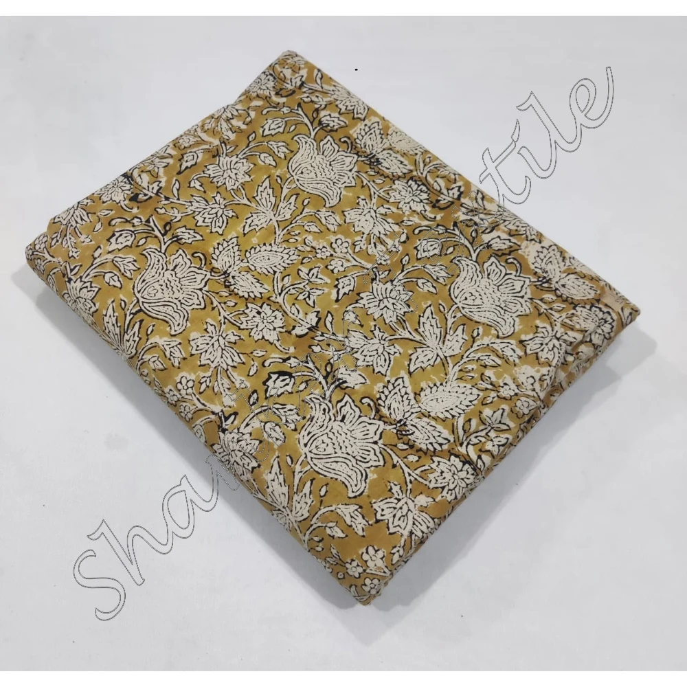 100% Pure Cotton Dress Making Voile Floral Jaipuri Sanganeri Kalamkari Dabu Printed Wholesale Indian Hand Block Printed Fabric