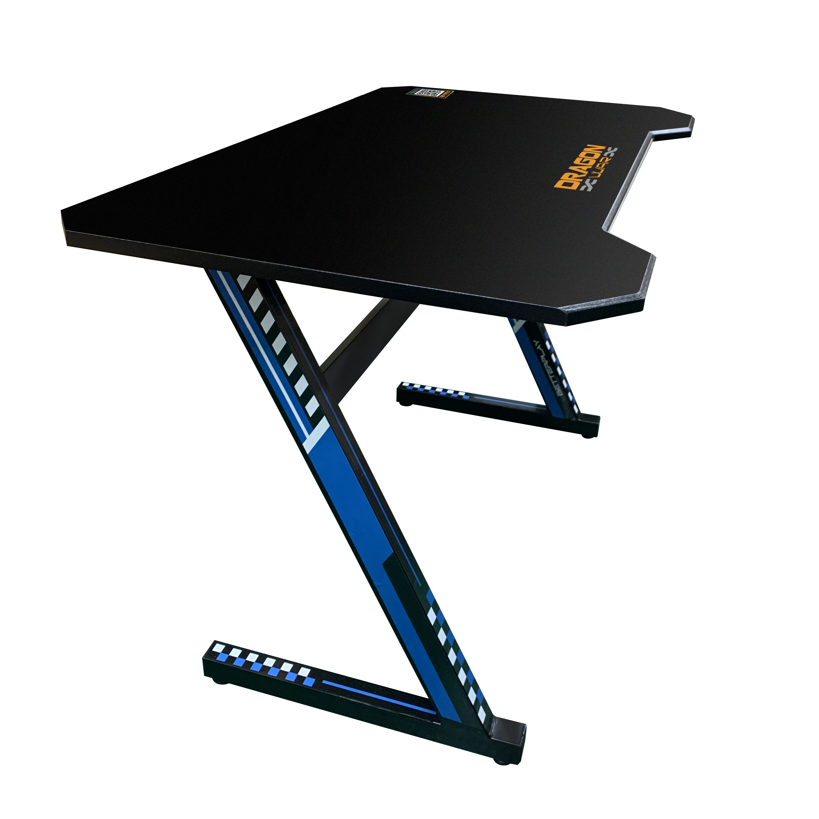 Dragon War RGB melamine fiber desktop apps light control RGB Z shaped steel leg cable box cup holder USB plug Gaming Table