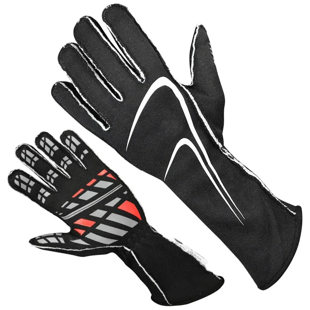 custom design Nomex Fireproof Fabric Karting Race Gloves Kart Racing Gloves Comfortable Anti Slip Gloves