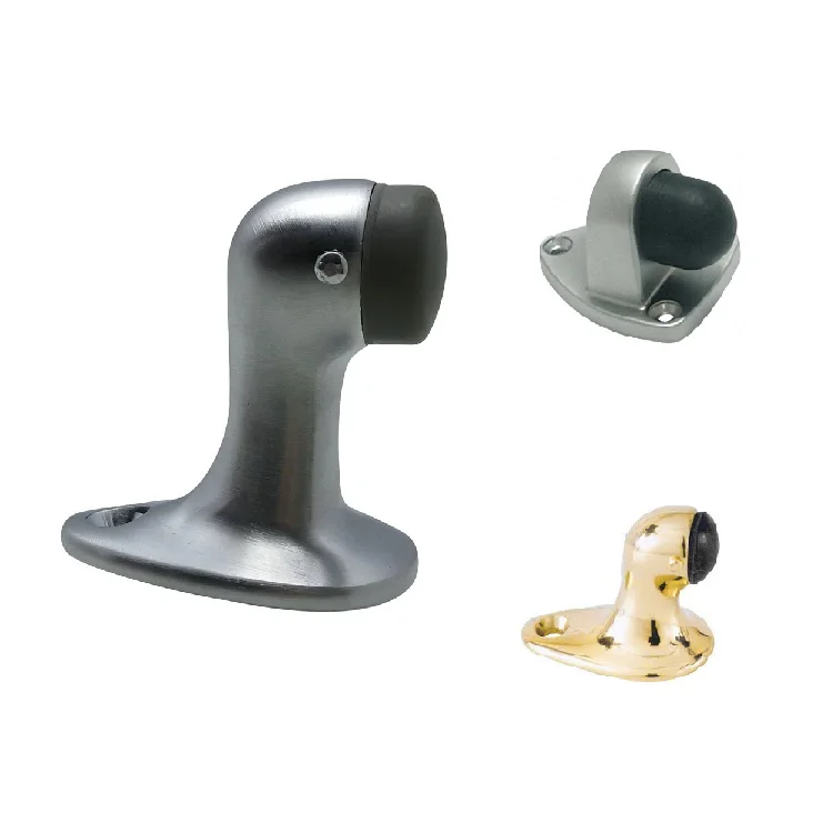 Floor mount Goose neck grey Rubber Door Stopper