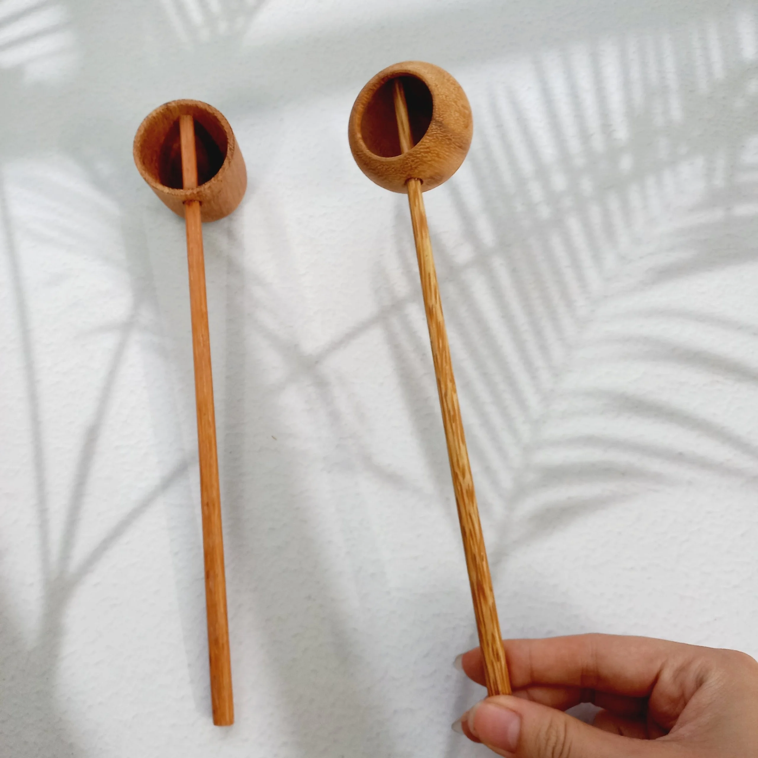 Doussiewood Food Grade Reusable Wine Scoop Wooden Wine Water Ladle Biodegradable Eco Friendly Kitchen Utensils Wholesale