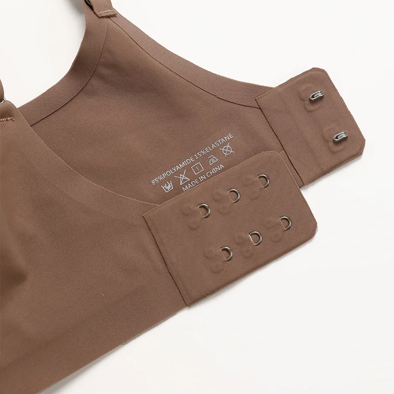 One Piece Plus Size Push Up Removeable Padded Gather V-neck Ladies Wireless Seamless Bra