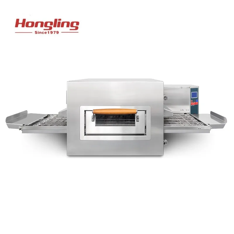 Коммерческая печь для выпечки 15/18/20/34 дюймов Автоматическая электрическая газовая конвейерная пиццы продуктового магазина