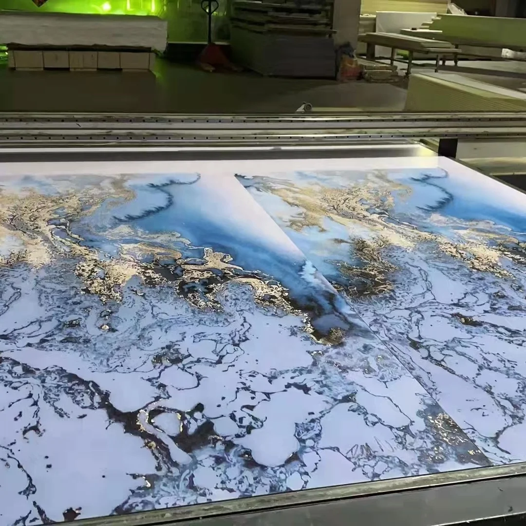 4feet by 8 feet faux marble stone uv glossy pvc marble wall sheet interior pvc false marble alternative