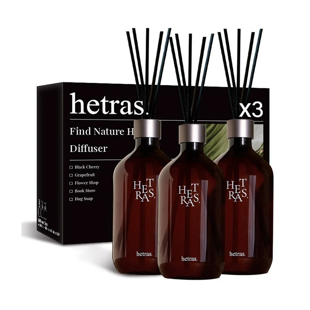 Fragrance Products HETRAS Premium Diffuser 500ml*3ea Gift Set Flower Shop Sleep Improvement Stress Relief