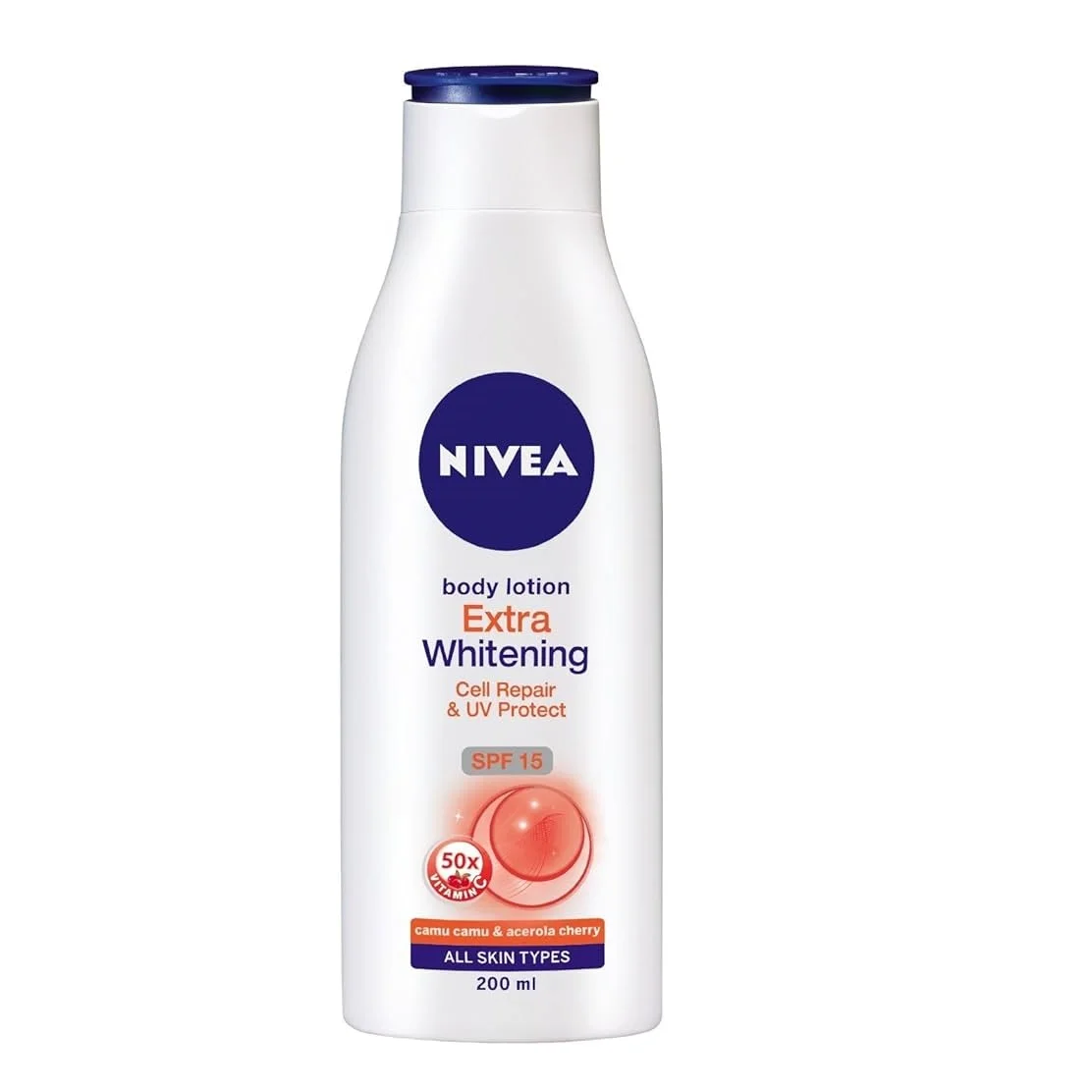 Buy NIVEA Body Lotion, Extra Whitening Cell Repair, SPF 15 & 50x C, 400 ml