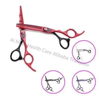 Hot al mida 6 Inch Family Cut Hair Scissors Hairdressing Shear Cutting Thinning Scissor Hairdresser Colors Scissors