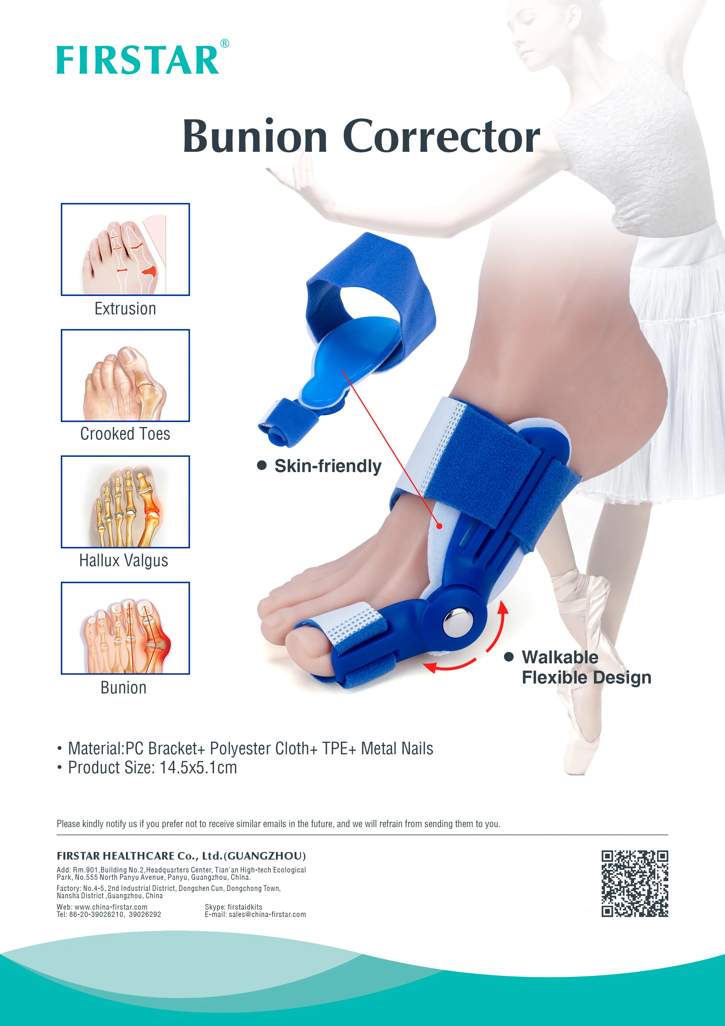 OEM Custom Toe Separator Bunion Corrector Hallux Valgus Orthopedic Braces Toe Correction Of Night Valgus Corrector