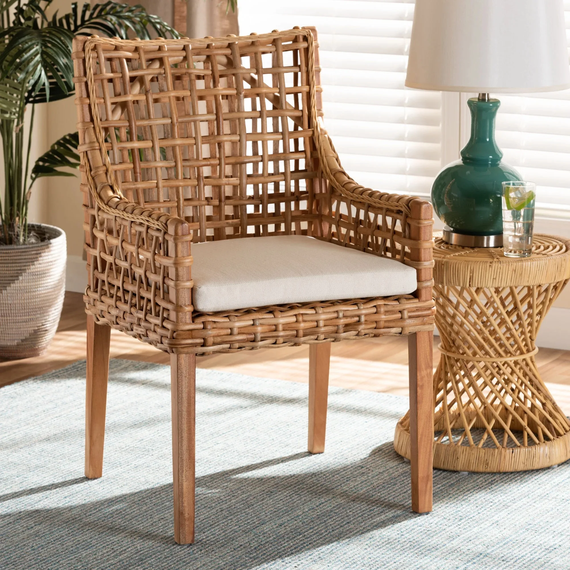 Top product magnificent Asian tropical style rattan woven chairs lounge chairs for living room and home terrace