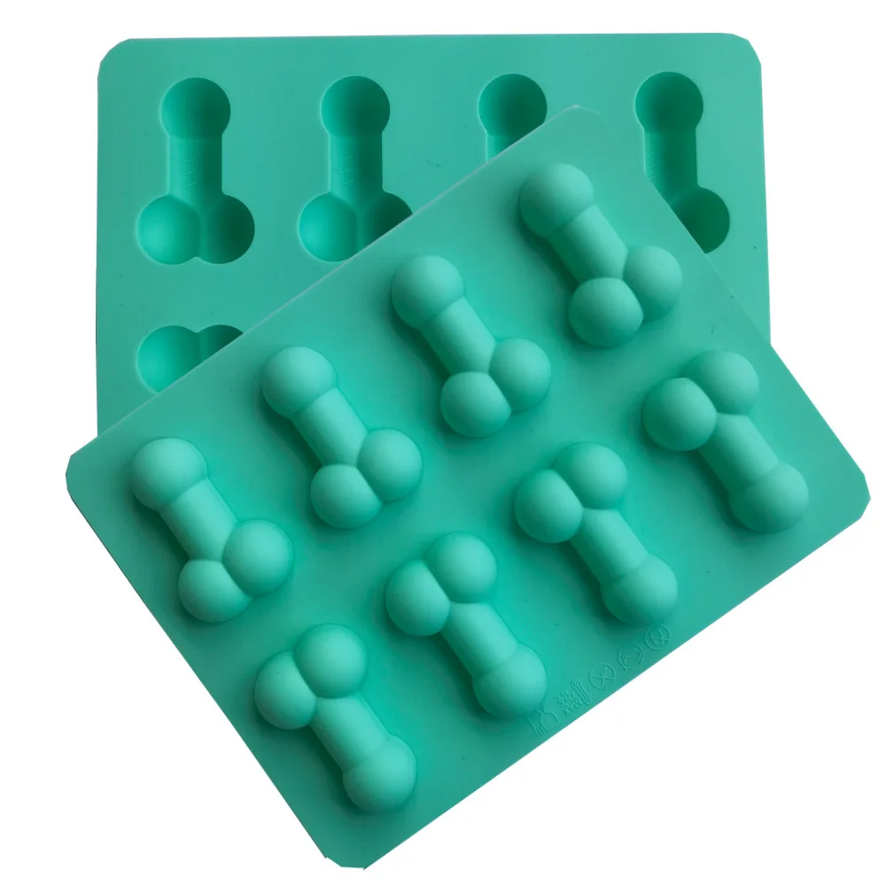 Funny Penis Chocolate Mold 8 Cavity 3D Silicone Dick Shaped Candy Fondant For DIY Cake Decorating Baking Tools Kitchen Gadgets