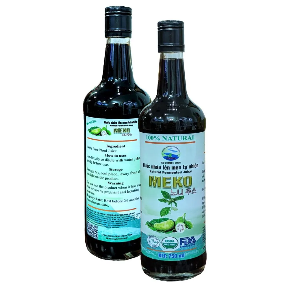 Organic Fermented Noni juice bottle 750ml of Vietnam