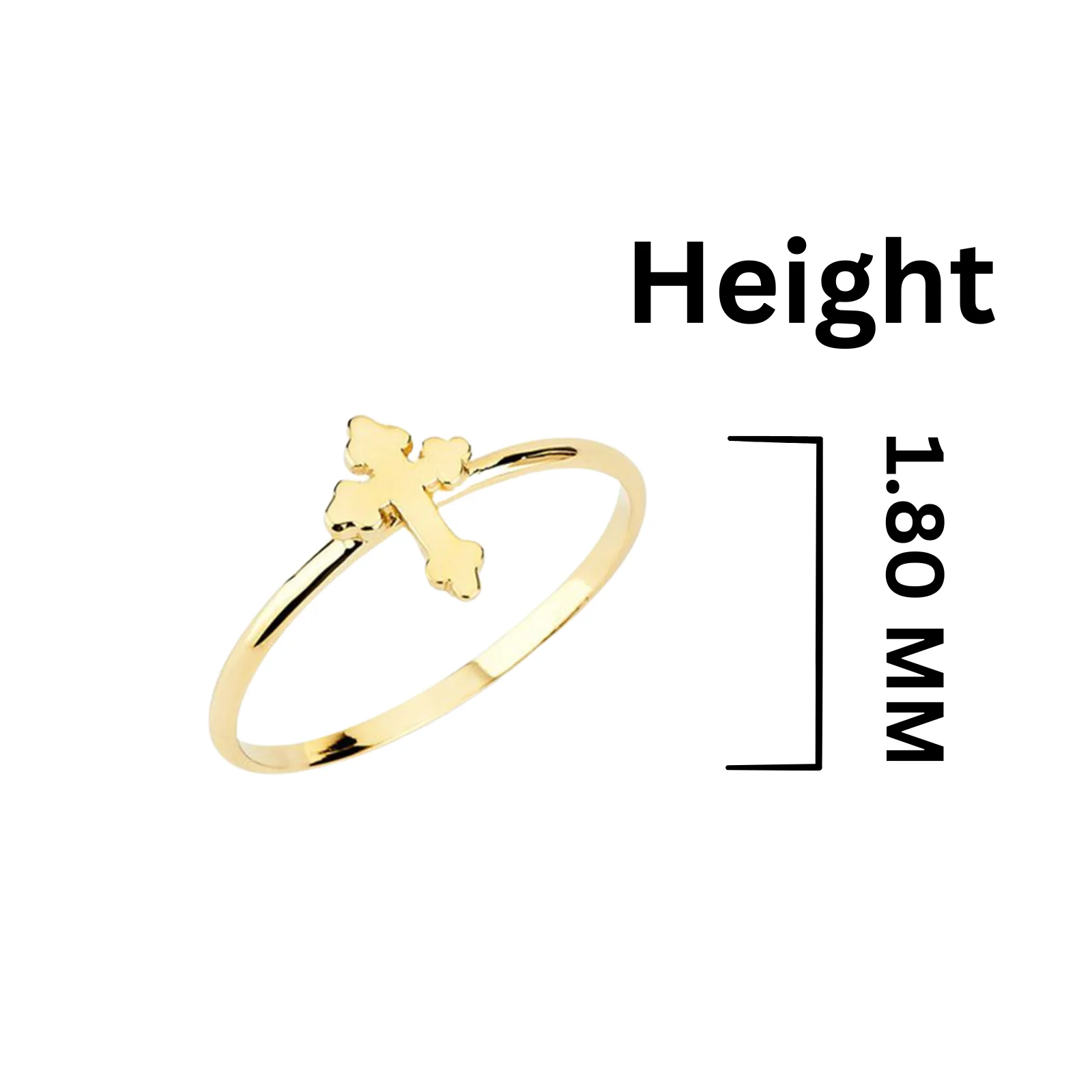 Gold Plated Cross Ring Fashion accessory Elegant Trendy cross ring Christian symbol Inspirational jewelry