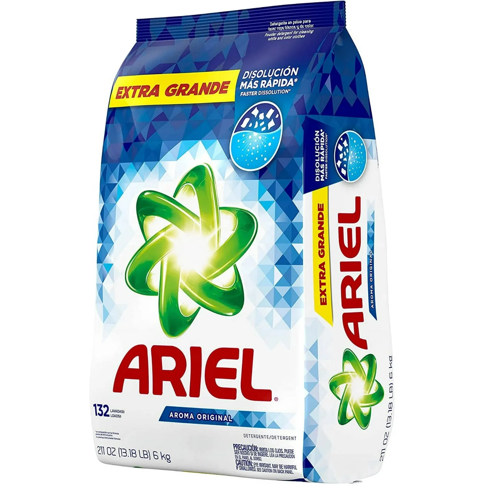 Ariel Powder Laundry Detergent, Original Scent, 211 ounces 132 Loads, (Pack of 1)
