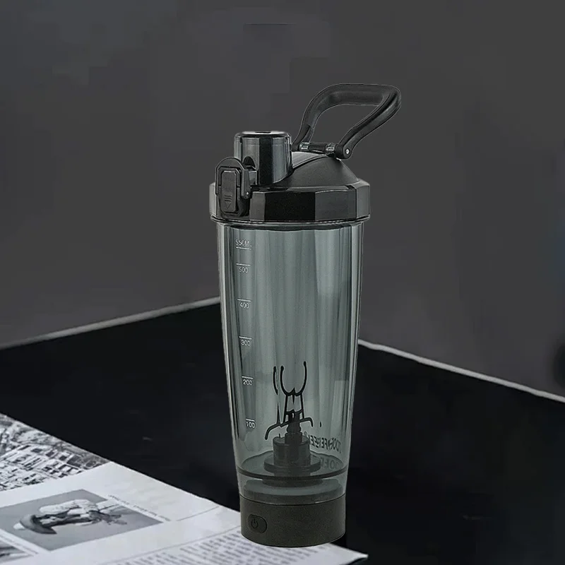 Manufacturer wholesale USB charging shaker cup fitness bottle protein powder milkshake 600ml electric shaker bottle