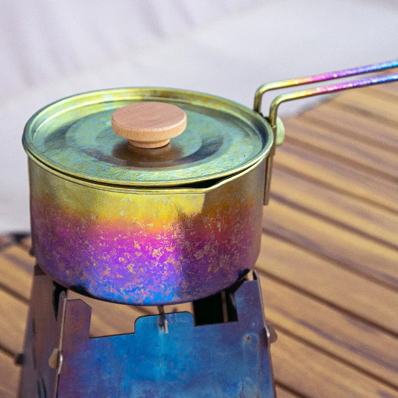 TiTo Ultralight Cookware 1000ML Titanium Camping Pot