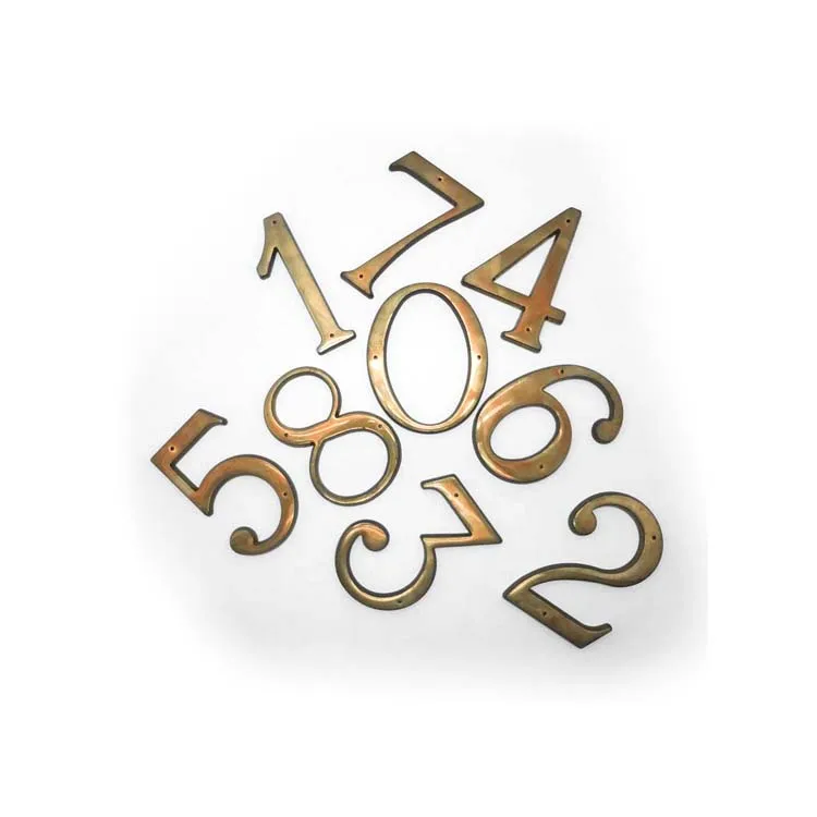 Custom Stainless Steel Door Metal Brass House Number