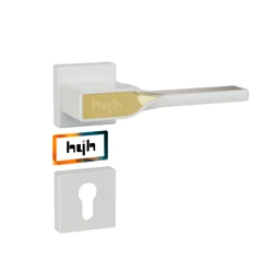 Guangdong-hyh hardware Zinc Alloy Good Polishing Zamak Privacy Door Handle Lock With Rosette From China hyh