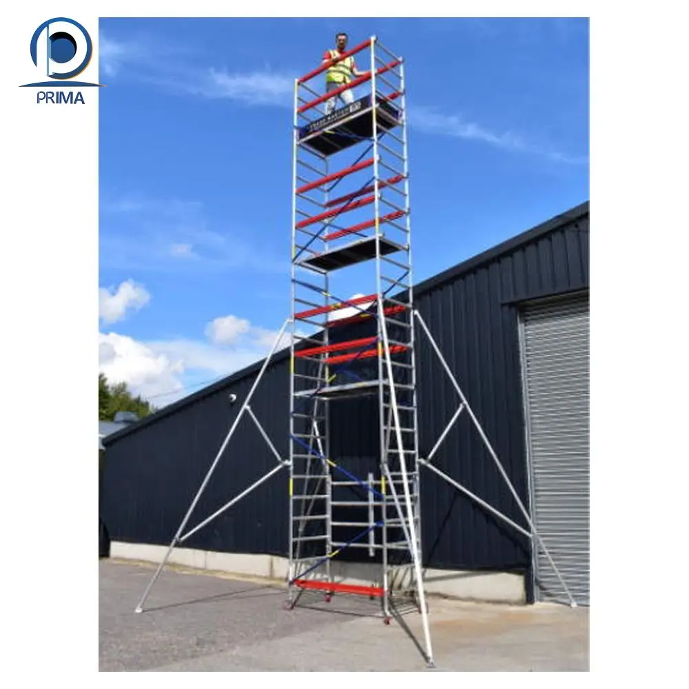 Prima  Portable  Mobile Scaffoldings Platform With Wheels Scaffold Mobile Set Hot Sale Scaffolding Aluminium