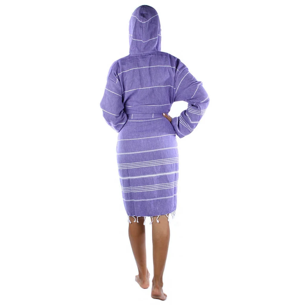 Pure Series High Quality Unisex Turkish Cotton Bathrobes for Women Men Hotel Robes Custom  Logo Packing Luxury Sleepwear Robe