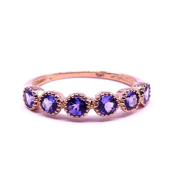 Designer 14k Gold Low MOQ Classic Handmade Tanzanite Gemstone Cheap Engagement Wear Fashionable Ring