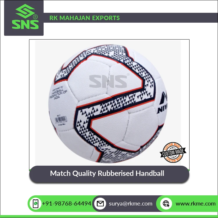 Extra Grip Surface Premium Bladder 32 Panel Design Hand-Stitched Rubberized Match Quality Handball at Competitive Price