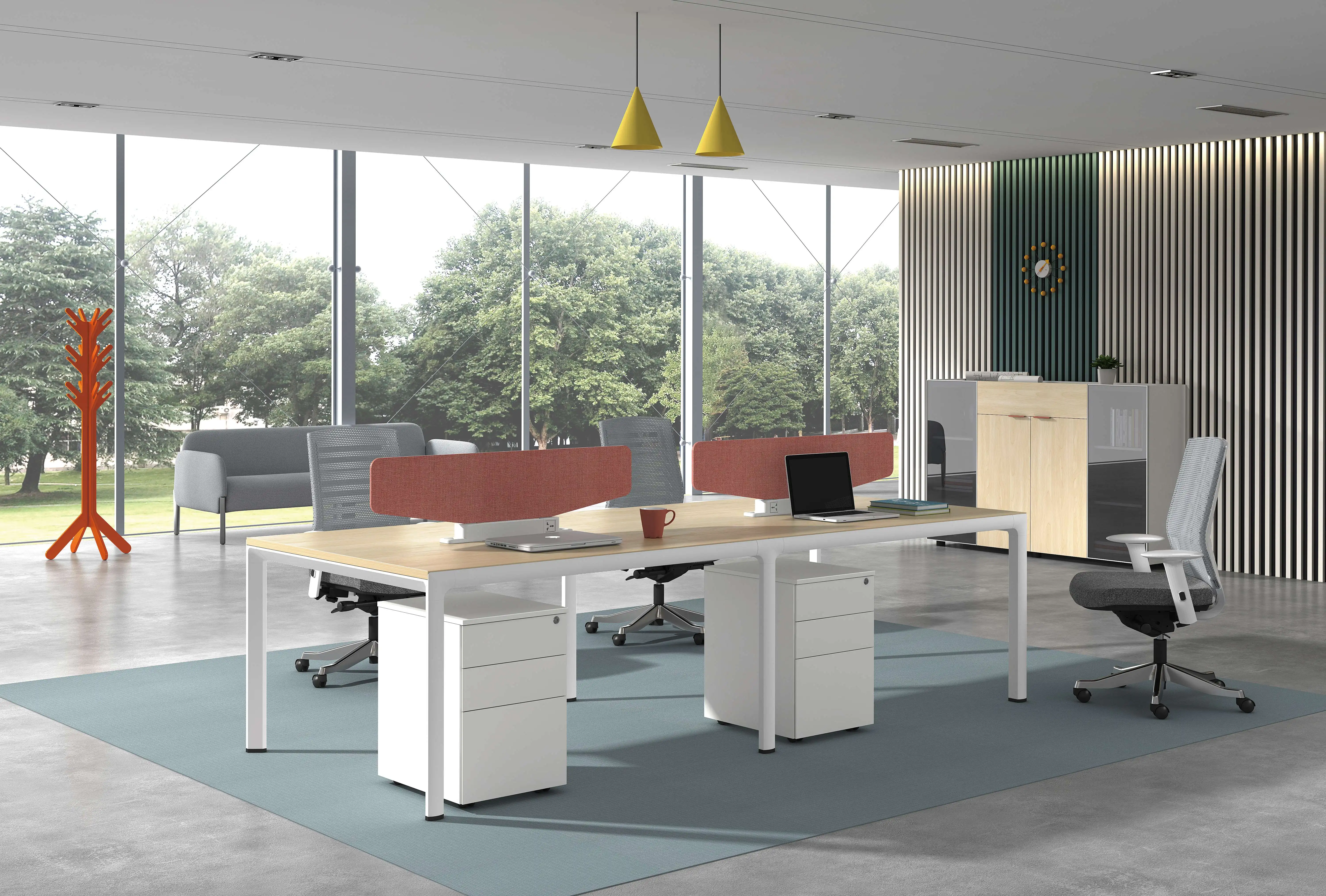 Китай оптовая продажа колл-центр 2 4 6 человек Офисная модульная мебель рабочие места стол и стул