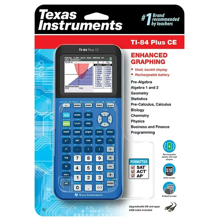 USA Dealer of New Texas Instruments TI-84 Plus CE Colors Graphings Calculator With Warranty Available for Wholesale Buyers