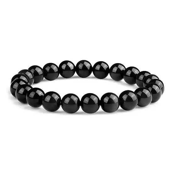 Top Quality Black Obsidian Bracelet For Women Wristband Custom Reiki Healing Yoga Beads Bracelet Buddha BB-005 Crystals Supply