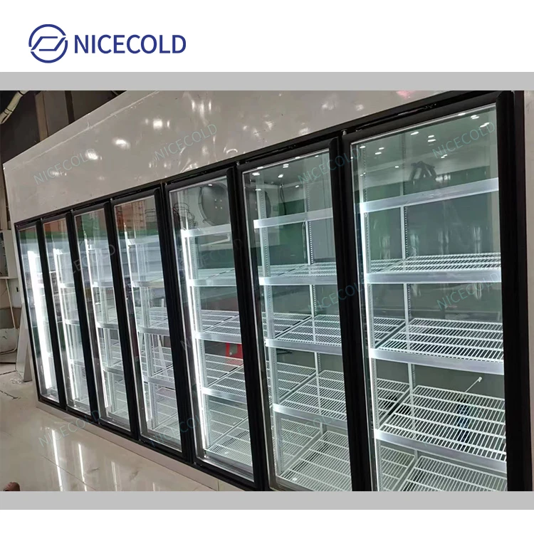 Стеклянные двери NICECOLD прогулка в кулер морозильная камера холодная комната с полкой