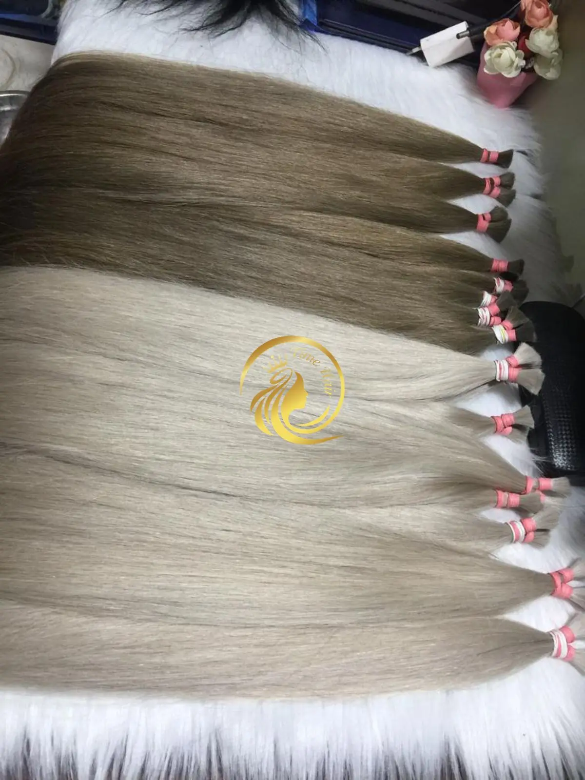 Wholesale Double Drawn Cuticle Aligned Virgin Raw Straight Remy 100% Human Hair Bulk From Vietnam