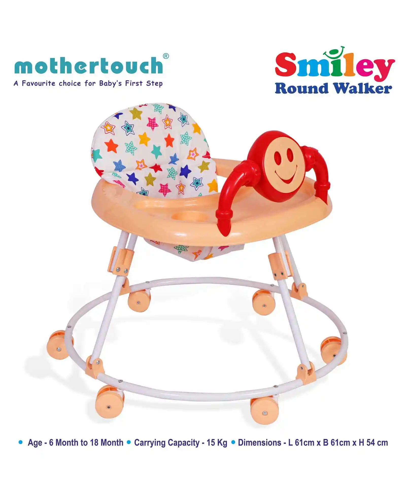 Best Quality Premium Fabric Washable Removable Kids Activity Walker With Many Color And Smiley Face Toy For Kids Entertainment