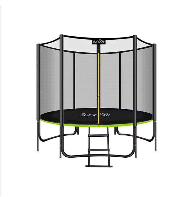 Best Quality 8ft Indoor Trampoline Park Frame Jump Trampoline with Steel and PVC Spring for Home Fitness